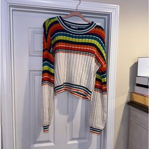 Crop top knit sweater